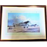 Robert Taylor 'Eagle Squadron Scramble' Print Signed by Peter Townsend and others. Robert Taylor