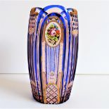 Antique Moser Hand Painted & Gilded Vase. A beautiful circa 1890's Moser glass vase ahdn painted