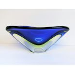 Large Murano Archimede Seguso Sommerso Bowl 33cm long. A fabulous large & heavy bowl in the