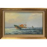 Colin Moore: A gilt framed oil on canvas entitled 'Southend's Atlantic 21 Percy Garon II off the