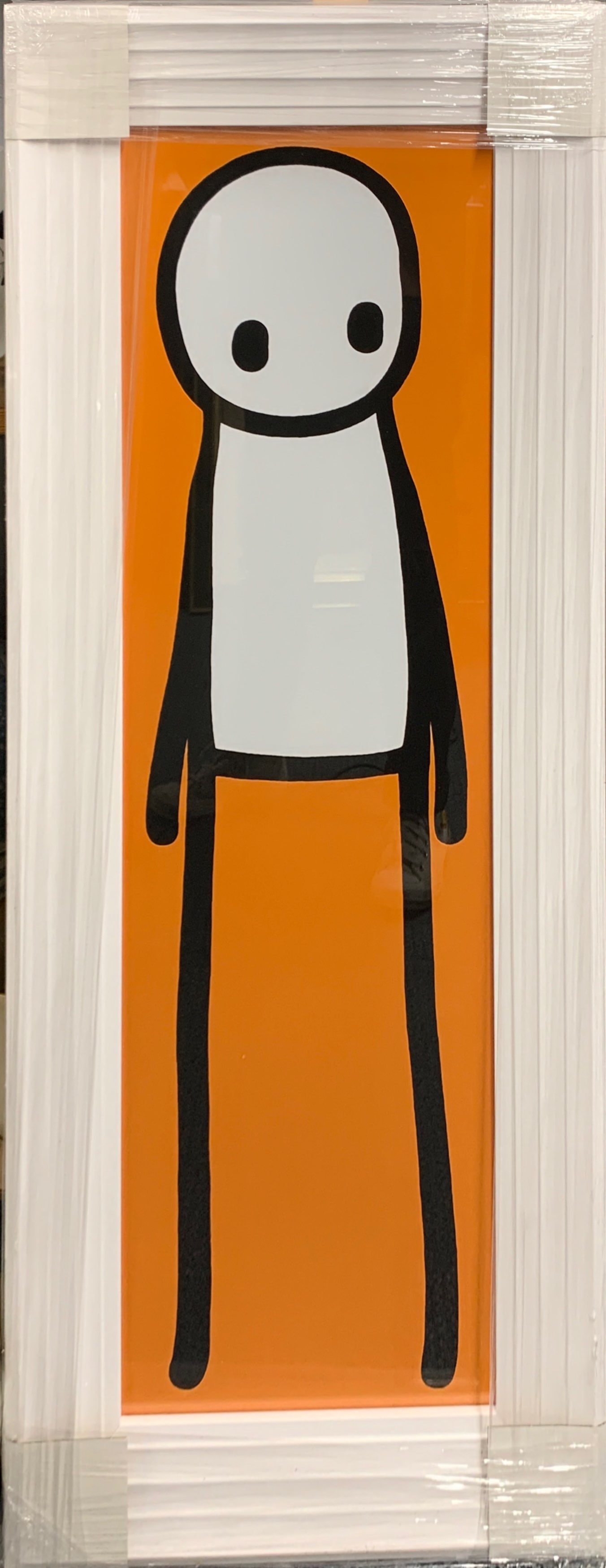 A contemporary framed print, framed size 45 x 106cm.