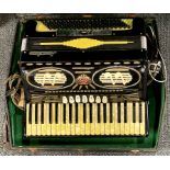 A Excelsior vintage piano accordion with case.