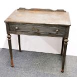 An interesting vintage metal single drawer desk, 82 x76 x 47cm.