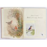 A clothbound edition of John Gould's Birds of Great Britain (1980).
