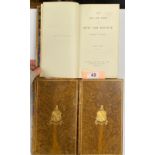 Three leatherbound volumes of The Life and Times of Henry Lord Brougham, written by himself (volumes