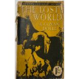 A paper cover Newnes Copyright Novels 'The Lost World' by A. Conan Doyle. Some damage to cover and