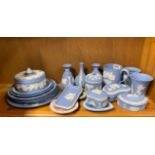 A collection of Wedgwood Jasperware items.