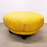A large contemporary vinyl footstool, 85 x 75 x 40cm.