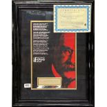 Autograph interest: A framed autograph of Rudyard Kipling with mount and additional quotation