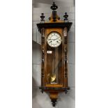 A Vienna style wall clock, H. 95cm.