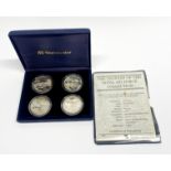 A cased set of four silver Legends of the Royal Air Force fifty dollar coins.