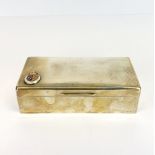 A hallmarked silver 1937 coronation commemorative cigarette box, 18 x 9 x 6cm.