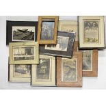 A collection of framed original photographs of WWII German soldiers etc, largest frame size 20 x