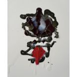 Jemima Charrett-Dykes, "Womb", acrylic and varnish on unmounted canvas, 55 x 45cm, c. 2023. "Womb"