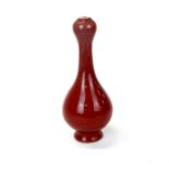 A Chinese sang de boeuf glazed porcelain vase, H. 16.5cm.