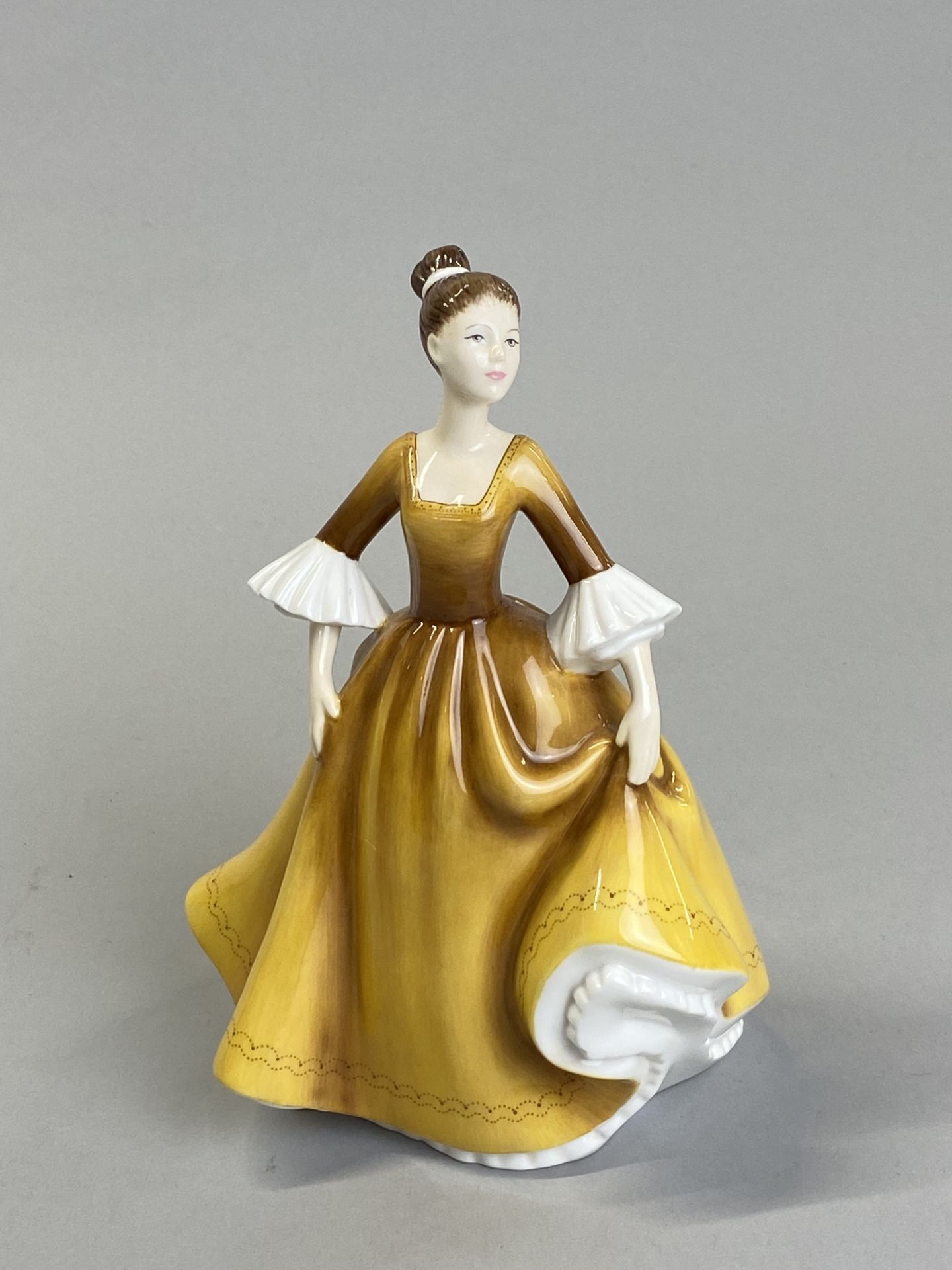 A group of six porcelain lady figures, including Lladro (slightly A/F) Nao and Royal Doulton, - Image 4 of 4