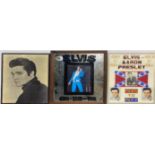 Three framed Elvis Presley related pictures, largest frame size 51 x 66cm.