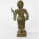 An Indian bronze figure of a warrior God, H. 19cm.