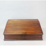 A Victorian pine lap desk, 52 x 36 x 17cm.