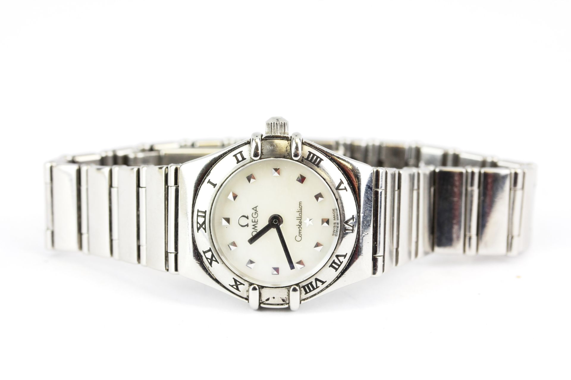 An Omega 656/875 'my choice' Constellation wristwatch (no. 56438759) with a mother of pearl face. - Image 2 of 5