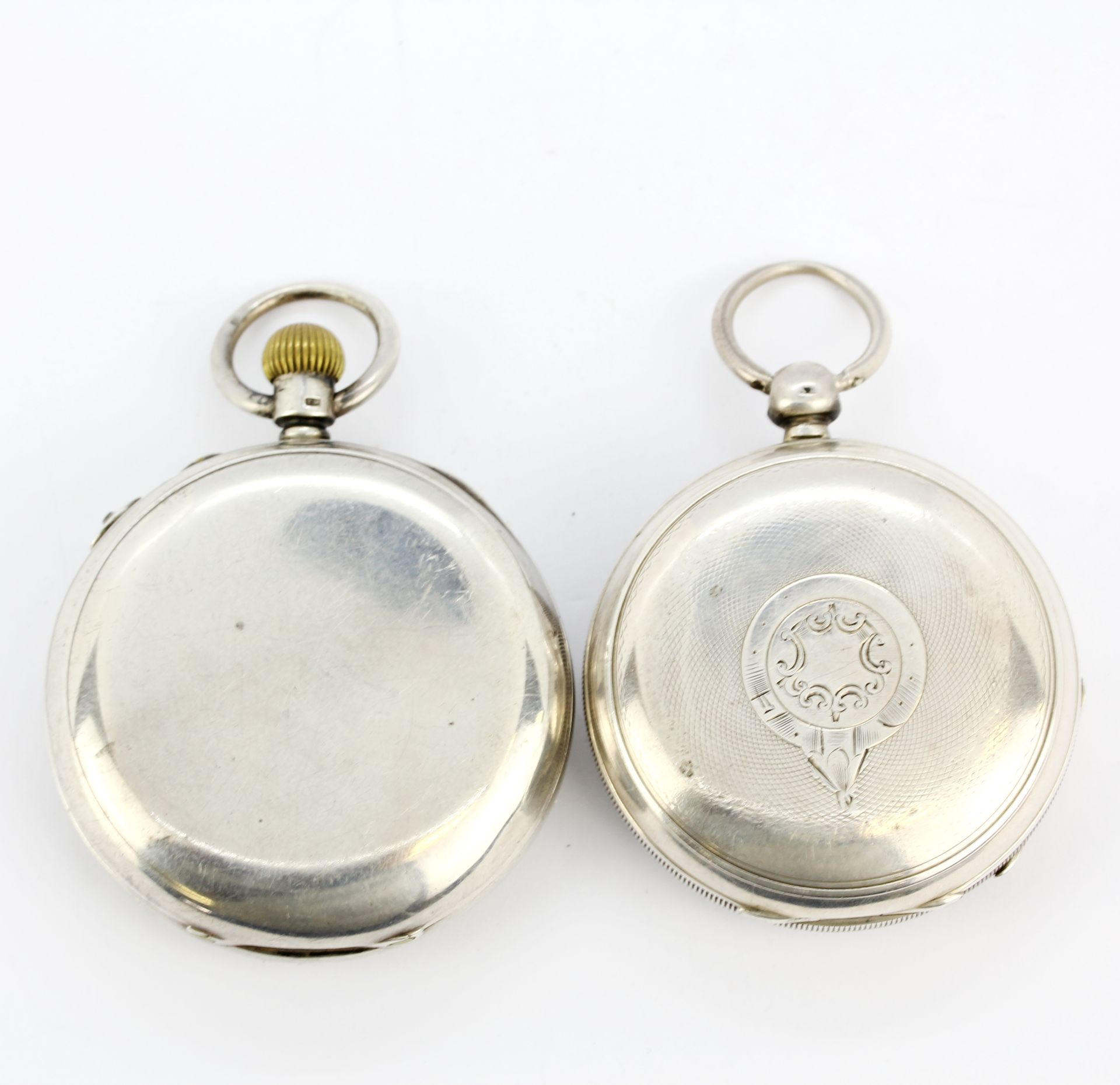 A hallmarked silver cased key wind pocketwatch, together with a hallmarked silver cased top wind - Image 2 of 4