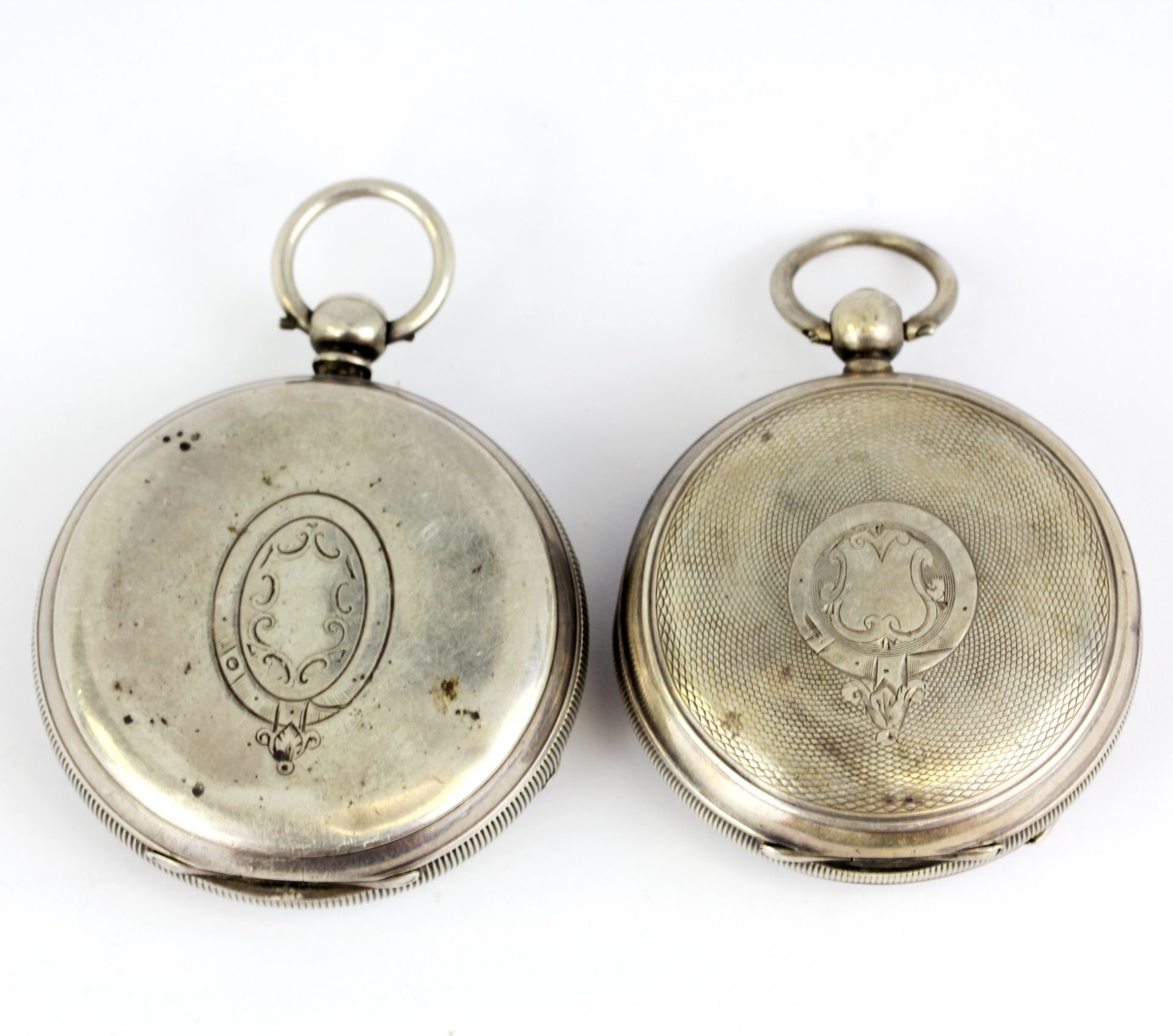 A heavy hallmarked silver cased key wind pocketwatch with engraving for Alfred Barker, together with - Image 2 of 3