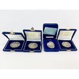 A group of mixed silver cased medals etc.