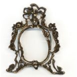 A small hallmarked silver cherub photograph frame, H. 10cm.