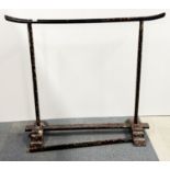 A 19th/ early 20th Century Japanese lacquered kimono stand, W. 136cm. H. 121cm. Middle rail