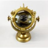 A gilt brass search light style interior light, H. 36cm.