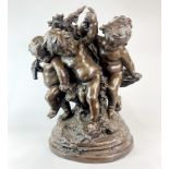 An impressive bronze figure of Putti, H. 55cm.