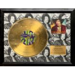 Autograph interest: A framed Jimi Hendrix (American 1942 - 1970) limited edition 90/300 gold disk,