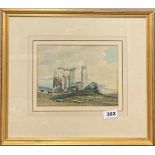 A framed 19th century English school watercolour c. 1840, with notation verso from Haverford West,