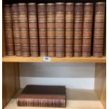 Twelve half leather bound volumes of Universal Geography by Elisee Reclus extensively illustrated,