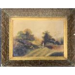 A framed South African watercolour 'Rift valley morning' by A. J. B. Rutherford, frame size 53 x