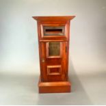 A hotel style wooden letterbox, 50 x 23 x 23cm.