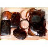 A group of early 20th Century tortoise shell items.