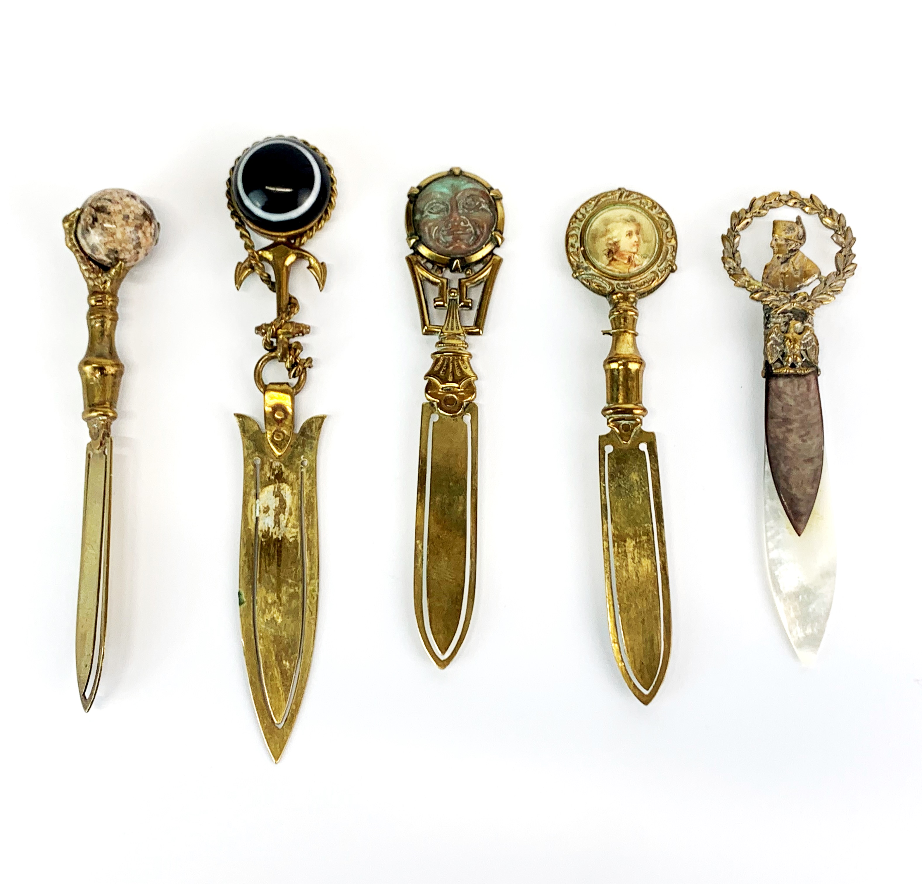 A group of mixed antique bookmarks.