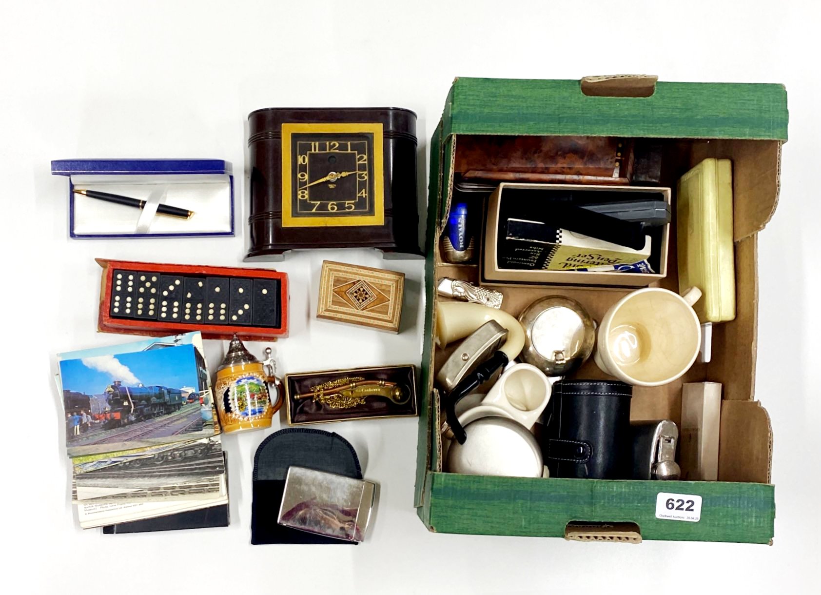 A box of mixed small items.