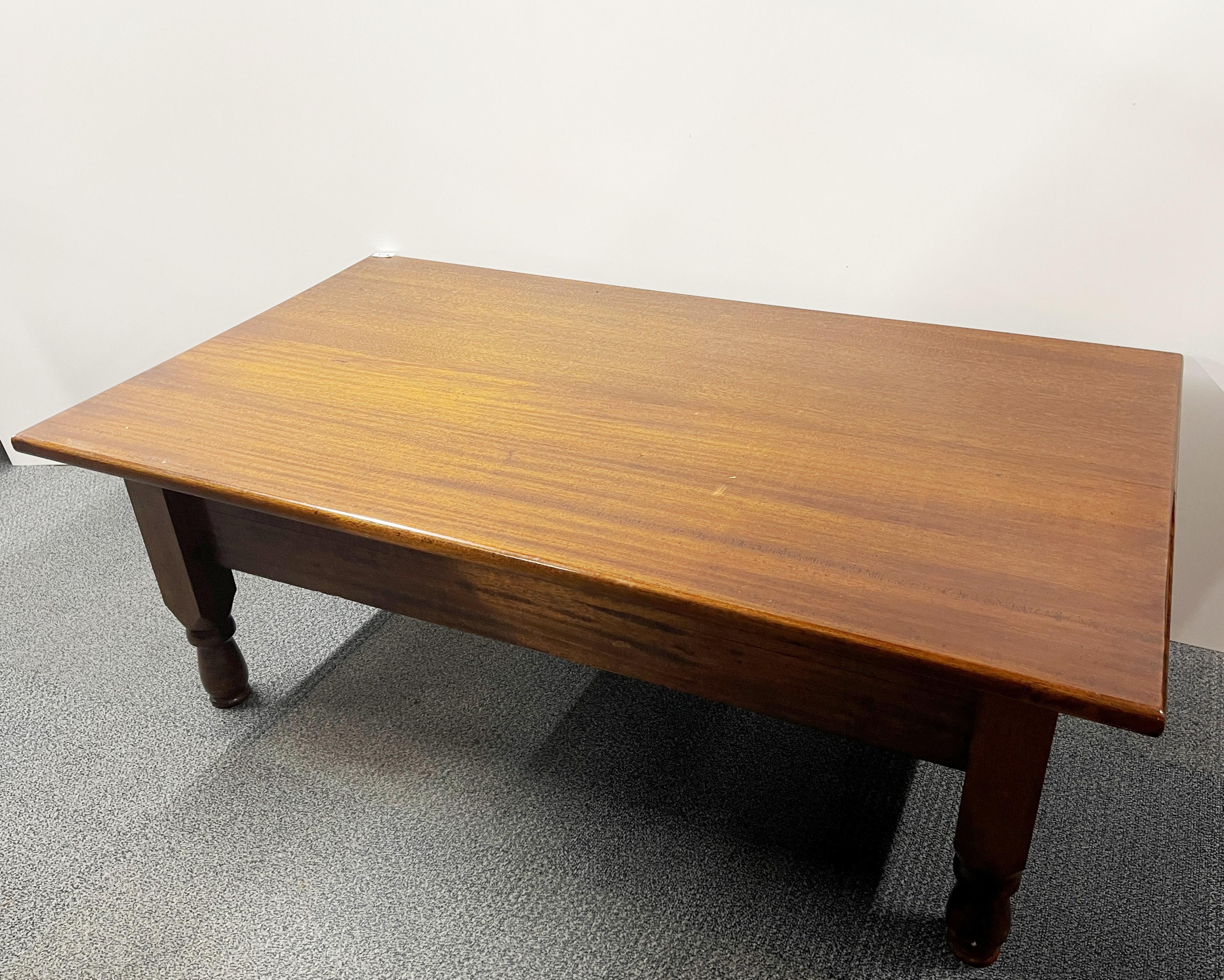 A handmade mahogany coffee table, 75 x 133 x 48cm. - Image 2 of 2