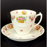 A lovely large Royal Doulton cup and saucer, cup H. 7.3cm.