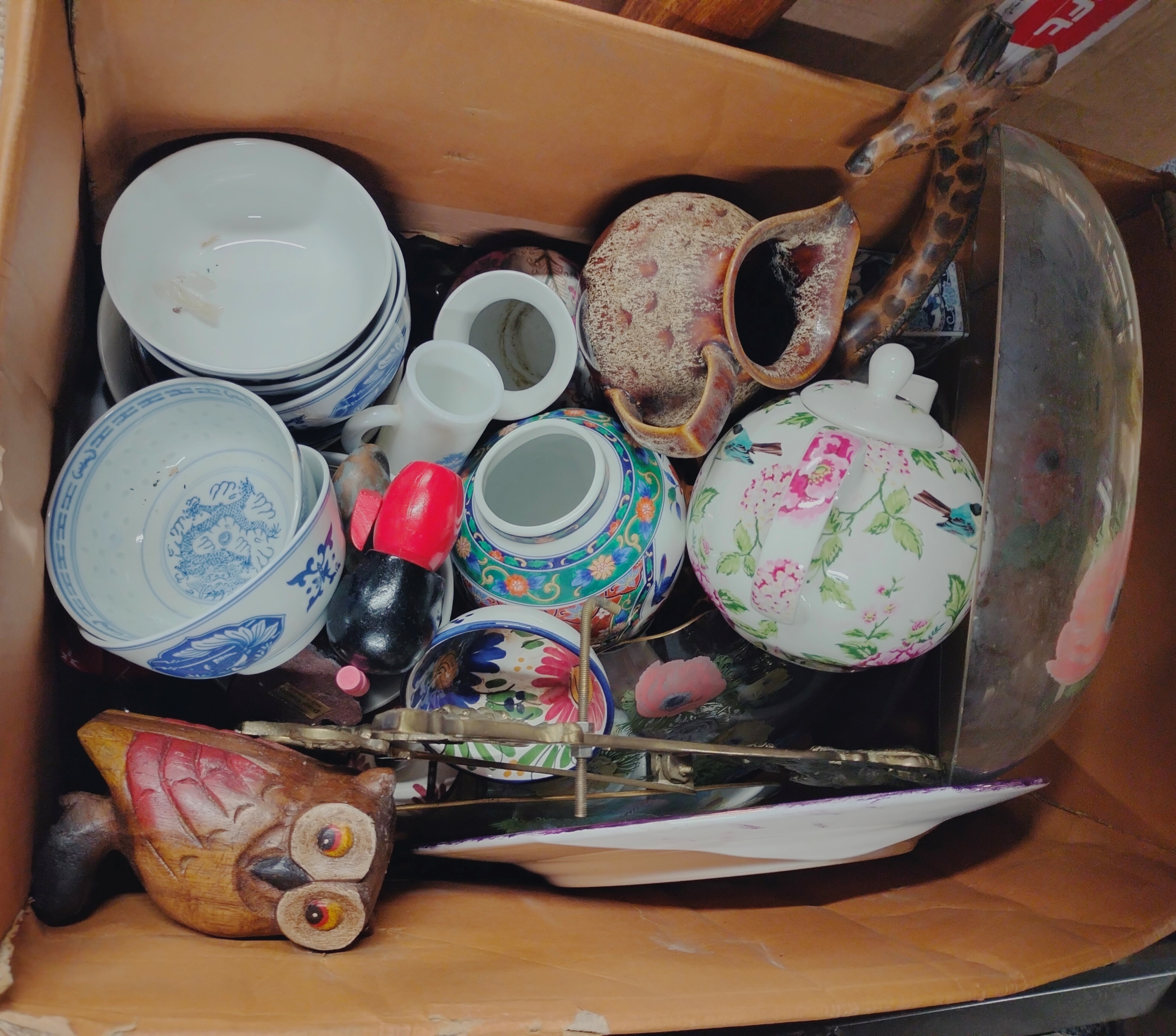 Two boxes of mixed china, glass and other items. - Image 2 of 2