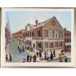 John Allin (1934-1991): A framed limited edition 227/250 pencil signed lithograph of a London street
