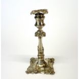 A 19th Century Elkington silver plate taper stick, H. 12cm.