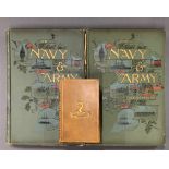 Two volumes of The Navy and Army illustrated, c. 1896, together with a leather bound volume of Naval