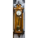 A 19th century Vienna style clock, H. 126cm.