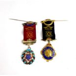 Two silver and enamelled Royal Antediluvian Order of Buffaloes medals.
