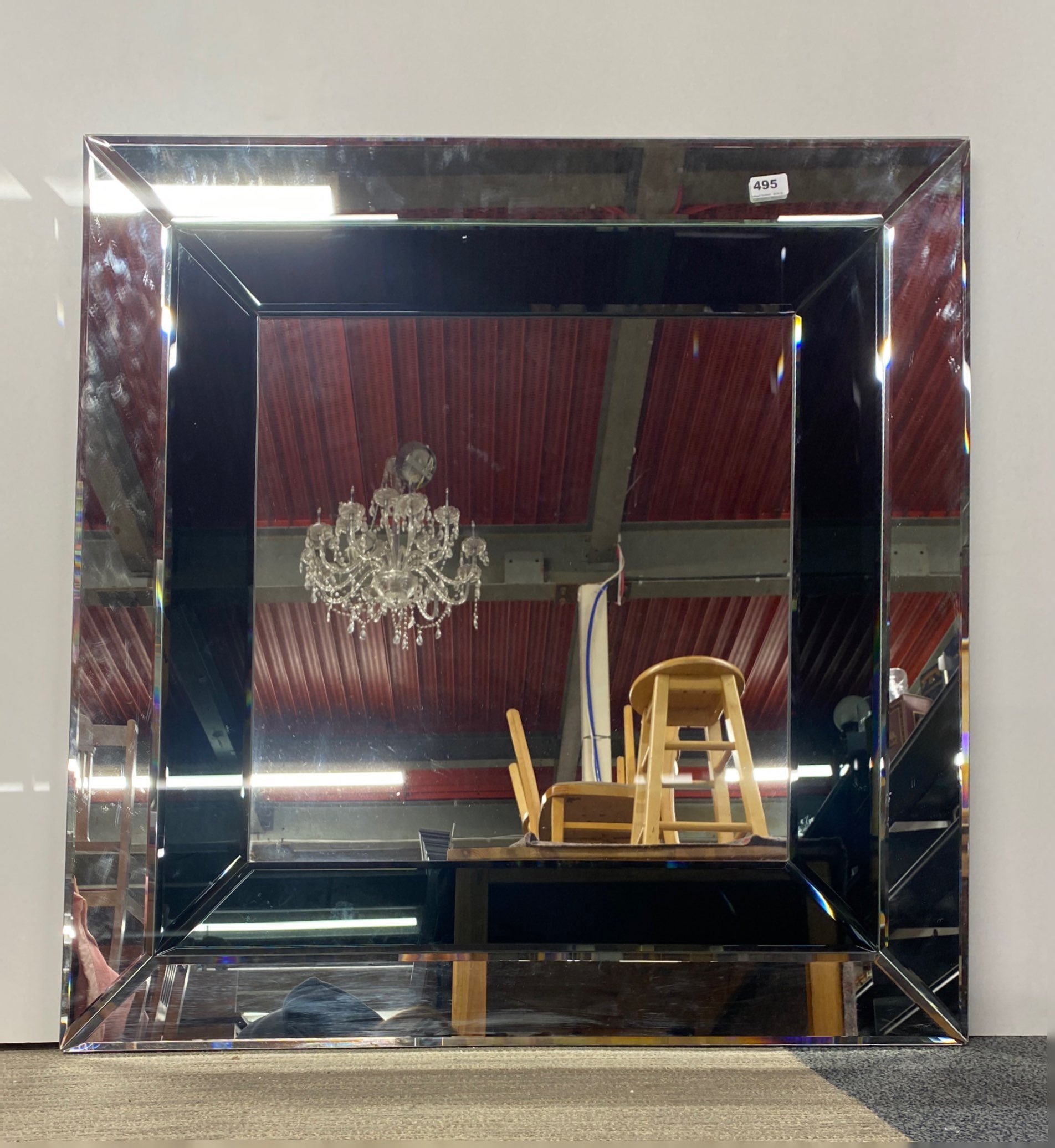 Two contemporary mirrors, largest size 90 x 90cm. - Image 2 of 3