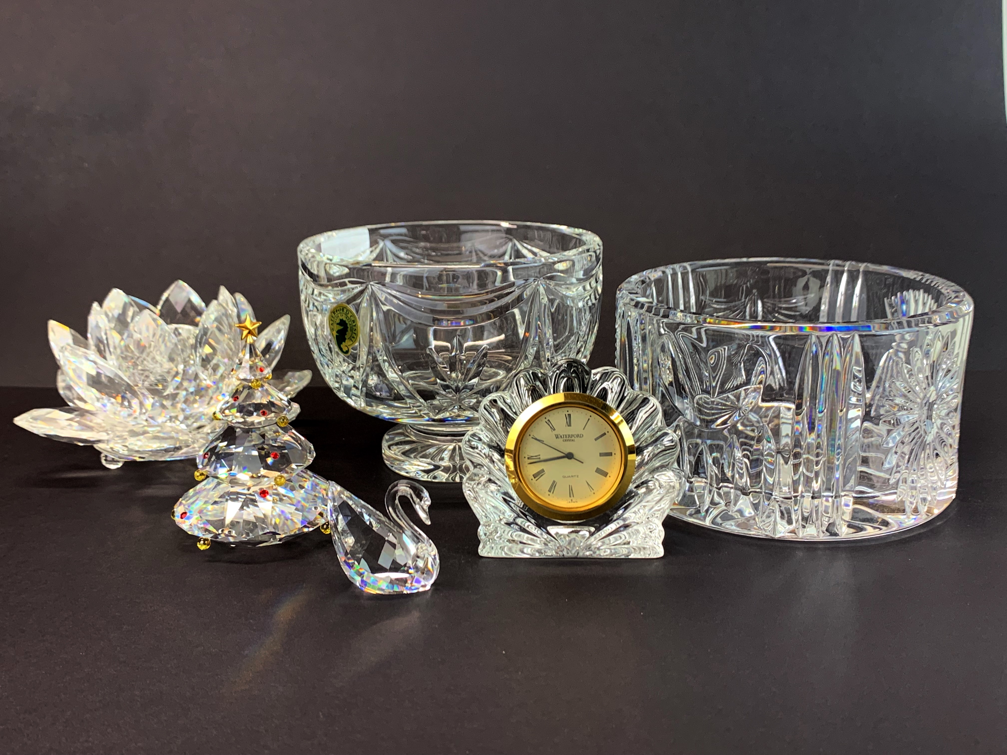 A quantity of Waterford and Swarovski glass items, with some boxes, tallest 9.5cm. - Image 2 of 2