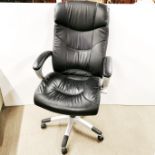 An adjustable swivel office/desk chair on wheels, H. 125cm.